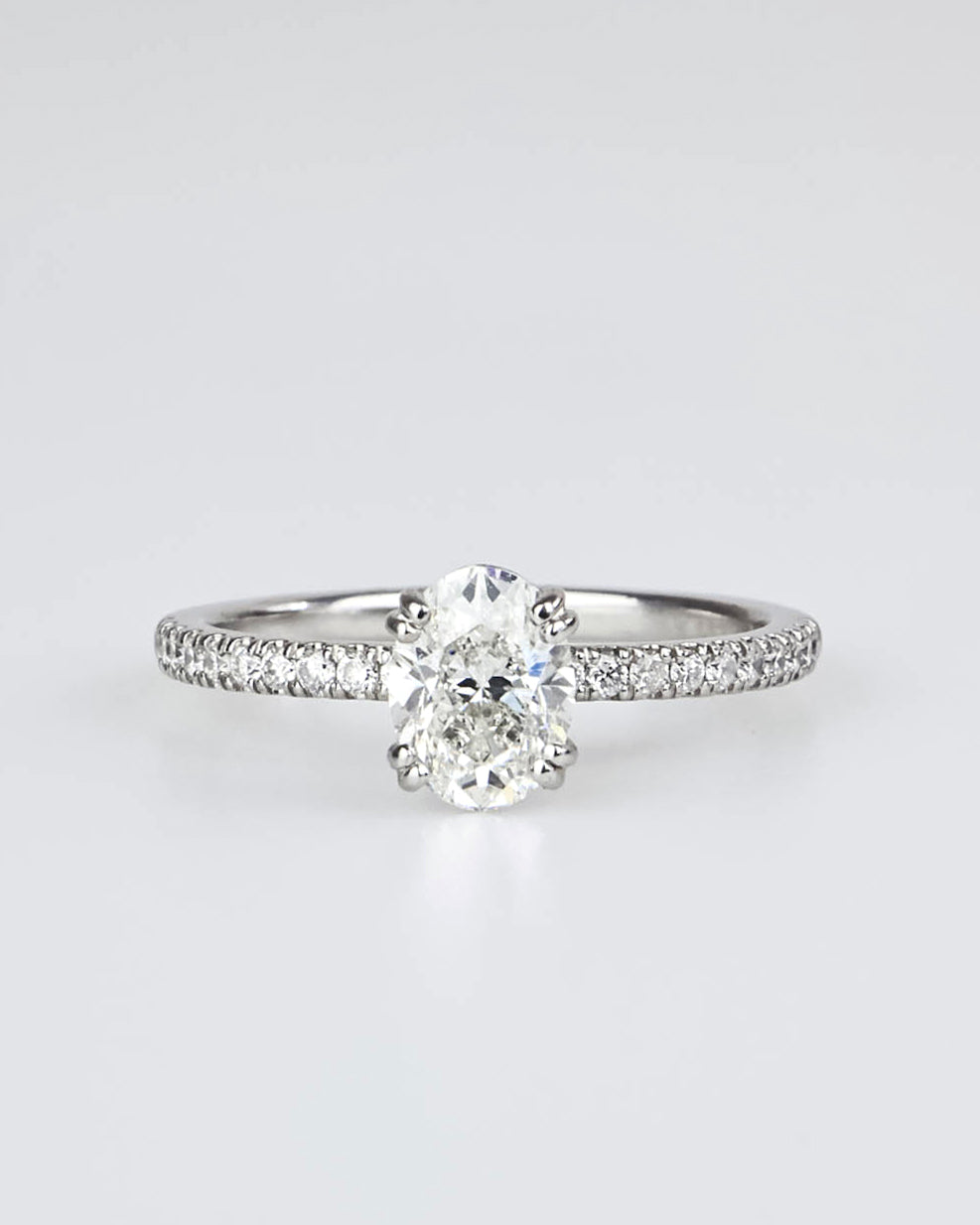 Grace 1.01ct Oval Diamond Band Engagement Ring