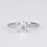 Grace 1.01ct Oval Diamond Band Engagement Ring