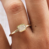Christine 0.90ct Radiant Diamond East West Bezel Engagement Ring