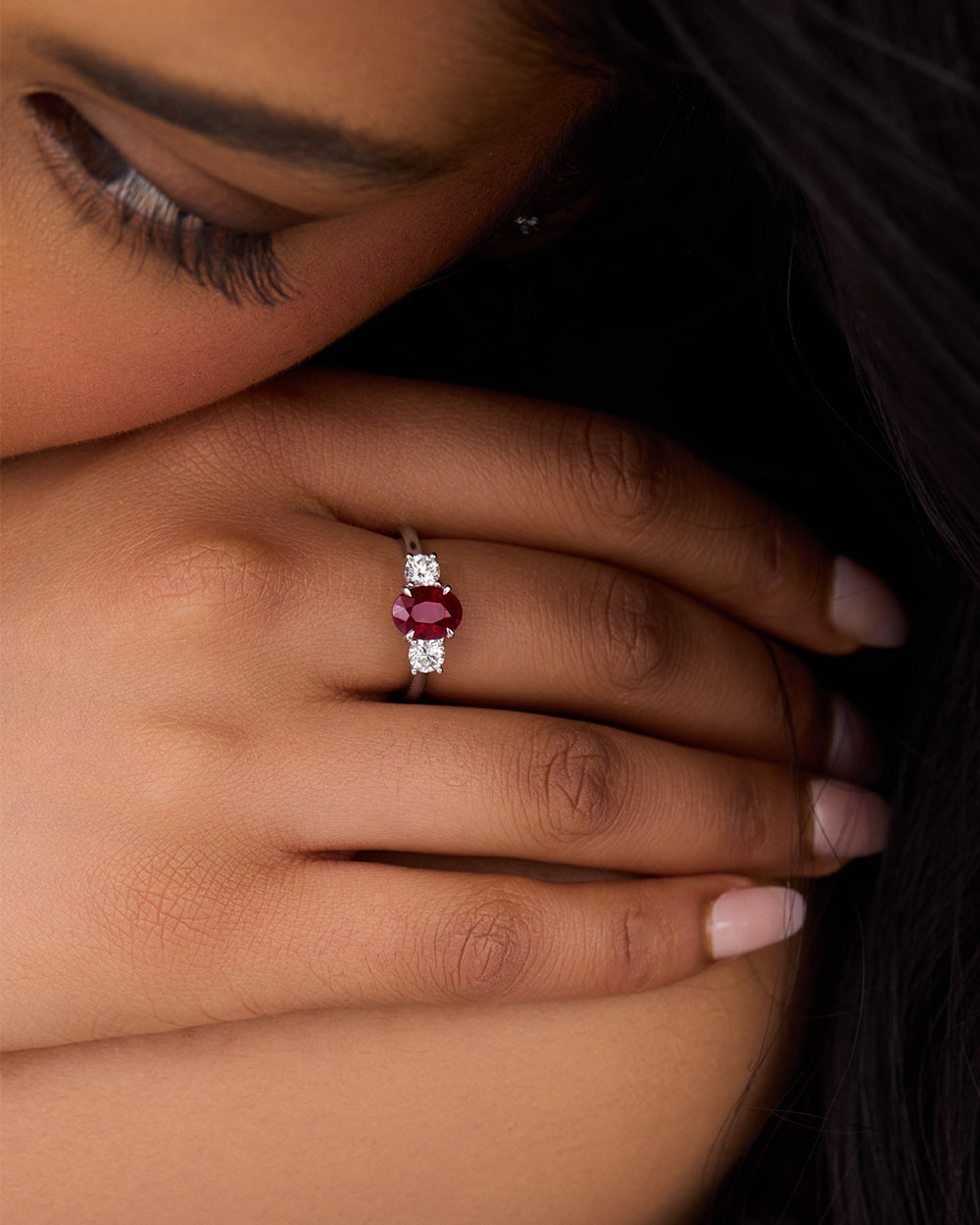 Ruby & Diamond Trilogy Ring