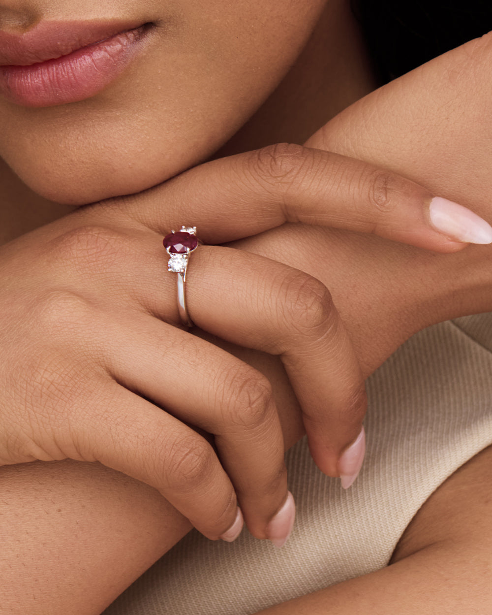 Ruby & Diamond Trilogy Ring