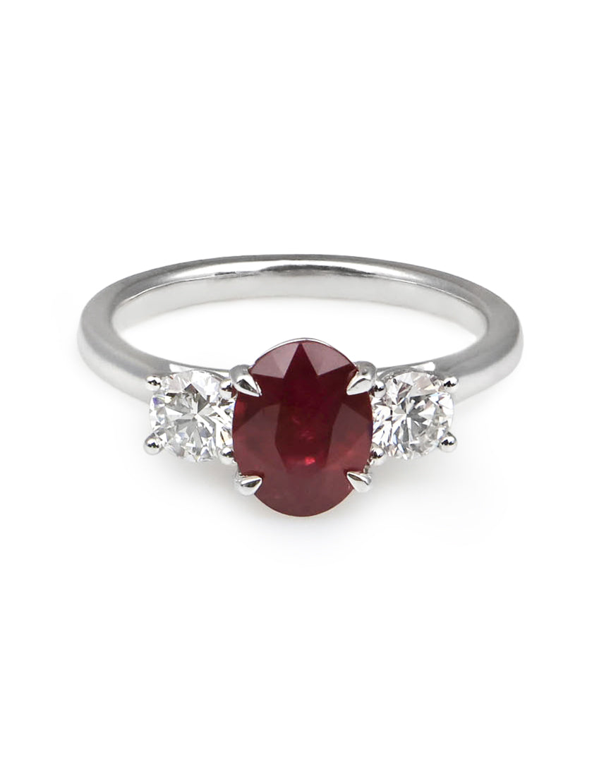 Ruby & Diamond Trilogy Ring