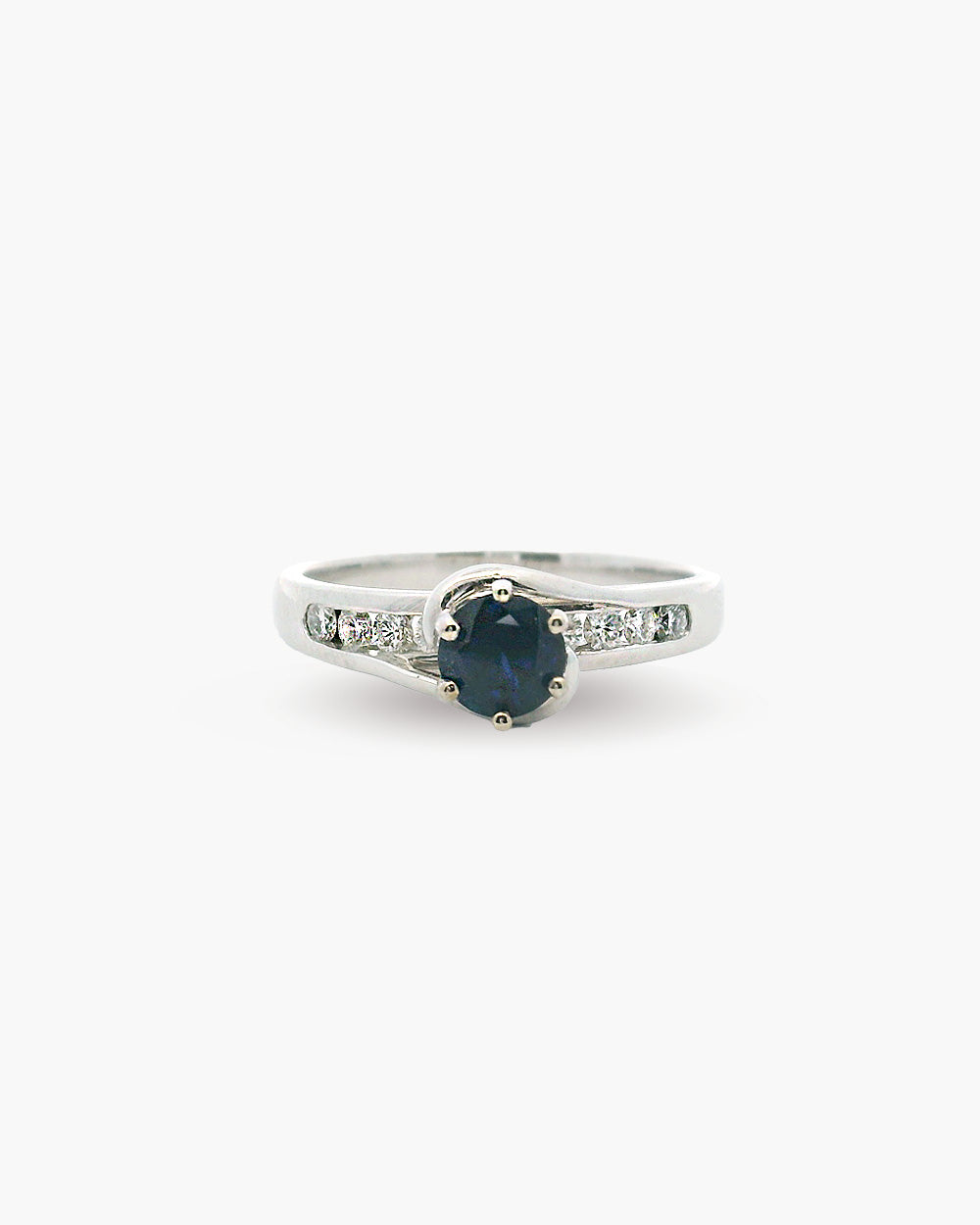 Crossover Sapphire & Diamond Ring