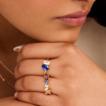 Ceylon Sapphire & Lab Grown Diamond Toi et Moi Ring