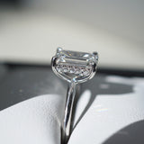 Tayla 2.19ct Emerald Diamond Hidden Halo Engagement Ring