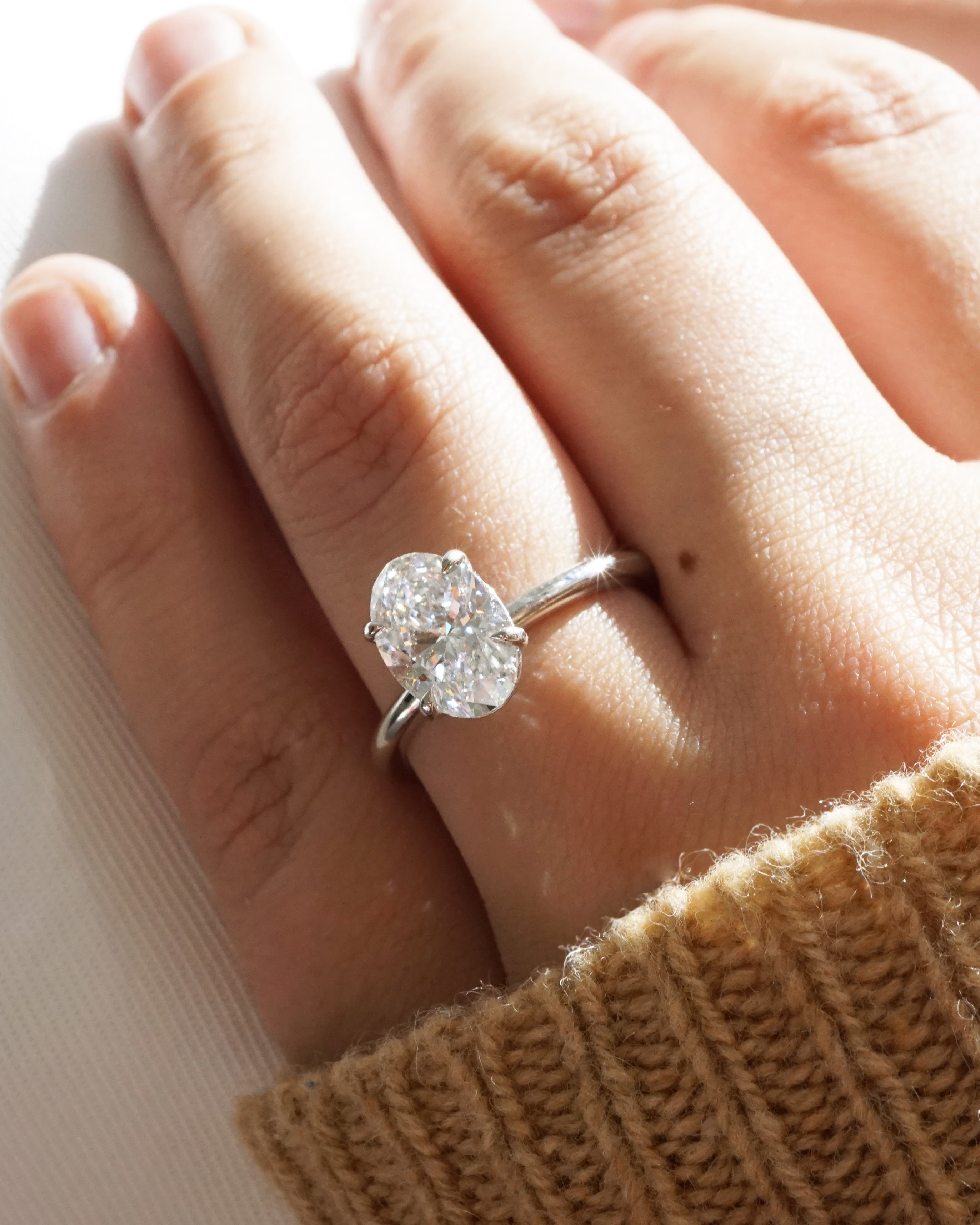 Grace 2.02ct Oval Diamond Solitaire Engagement Ring