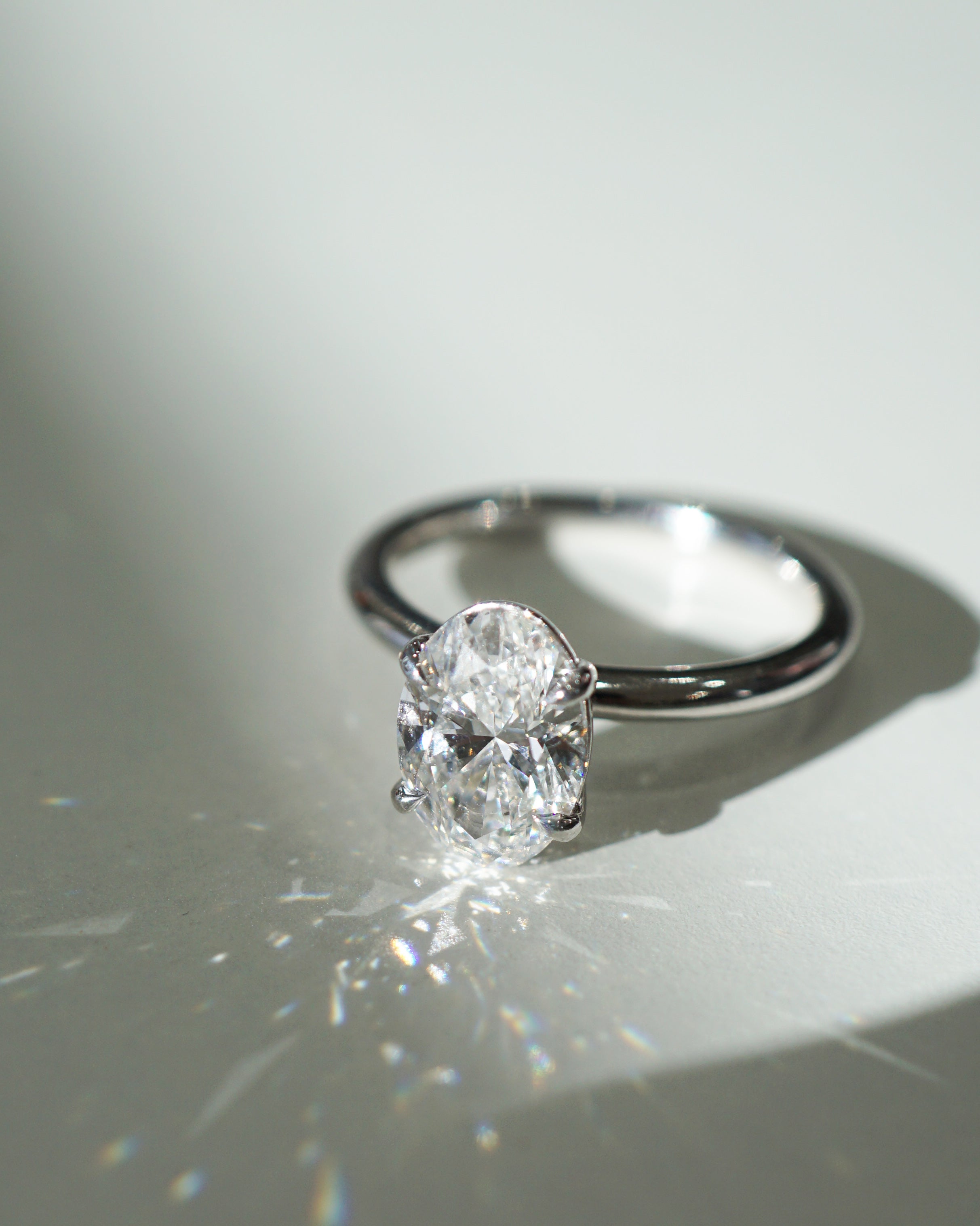 Grace 2.02ct Oval Diamond Solitaire Engagement Ring