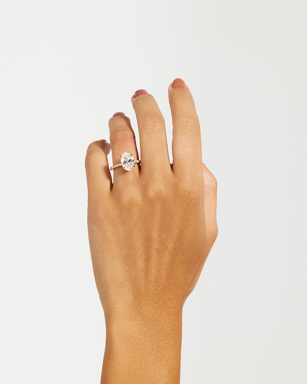 Grace 3.09ct Oval Diamond Band with Hidden Halo
