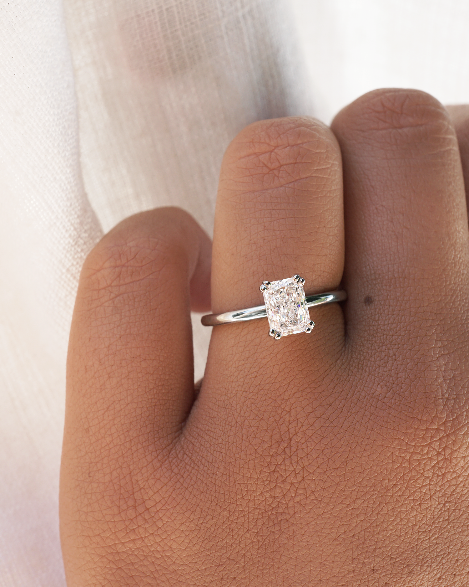 Carrie 1.07ct Radiant Diamond Solitaire Engagement Ring