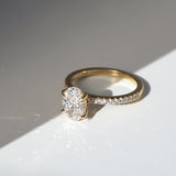 Grace 1.26ct Oval Diamond Band Engagement Ring