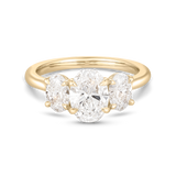 Stella 2.01ct Oval Diamond Trilogy Ring