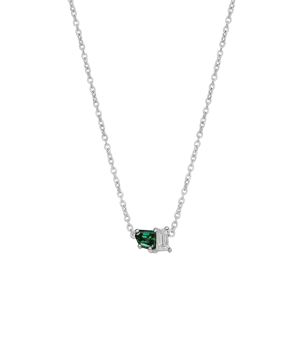 Elara Parti Sapphire Toi et Moi Necklace