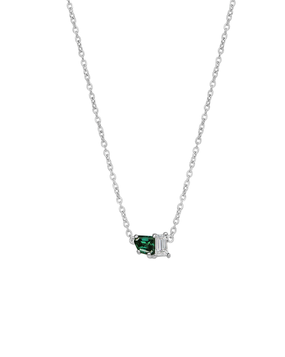 Elara Parti Sapphire Toi et Moi Necklace