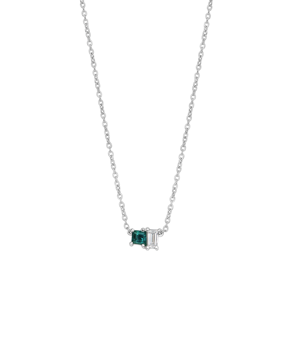 Fleur Toi et Moi Parti Sapphire Necklace
