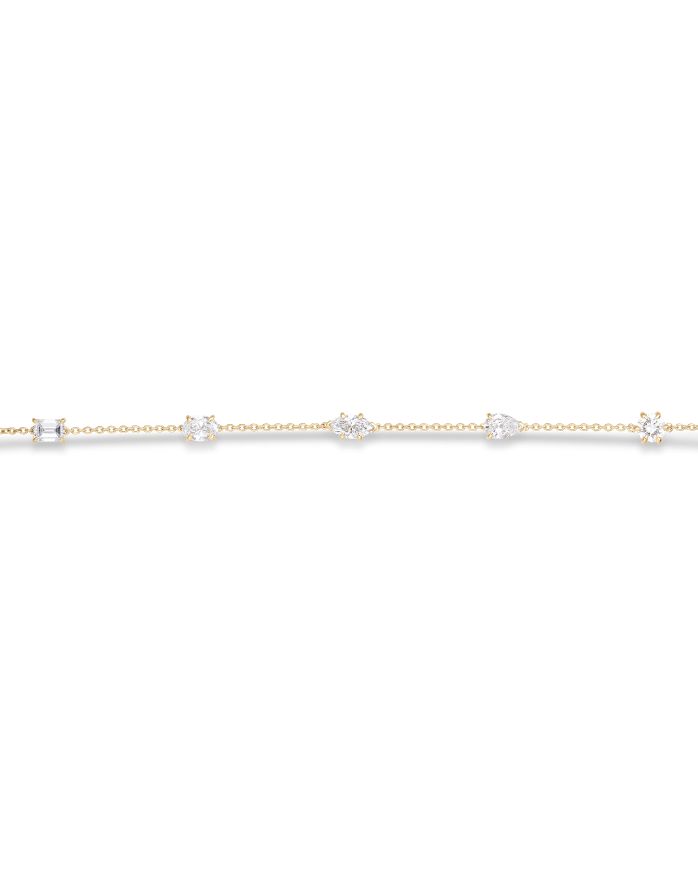 Multicut Diamond Charm Bracelet