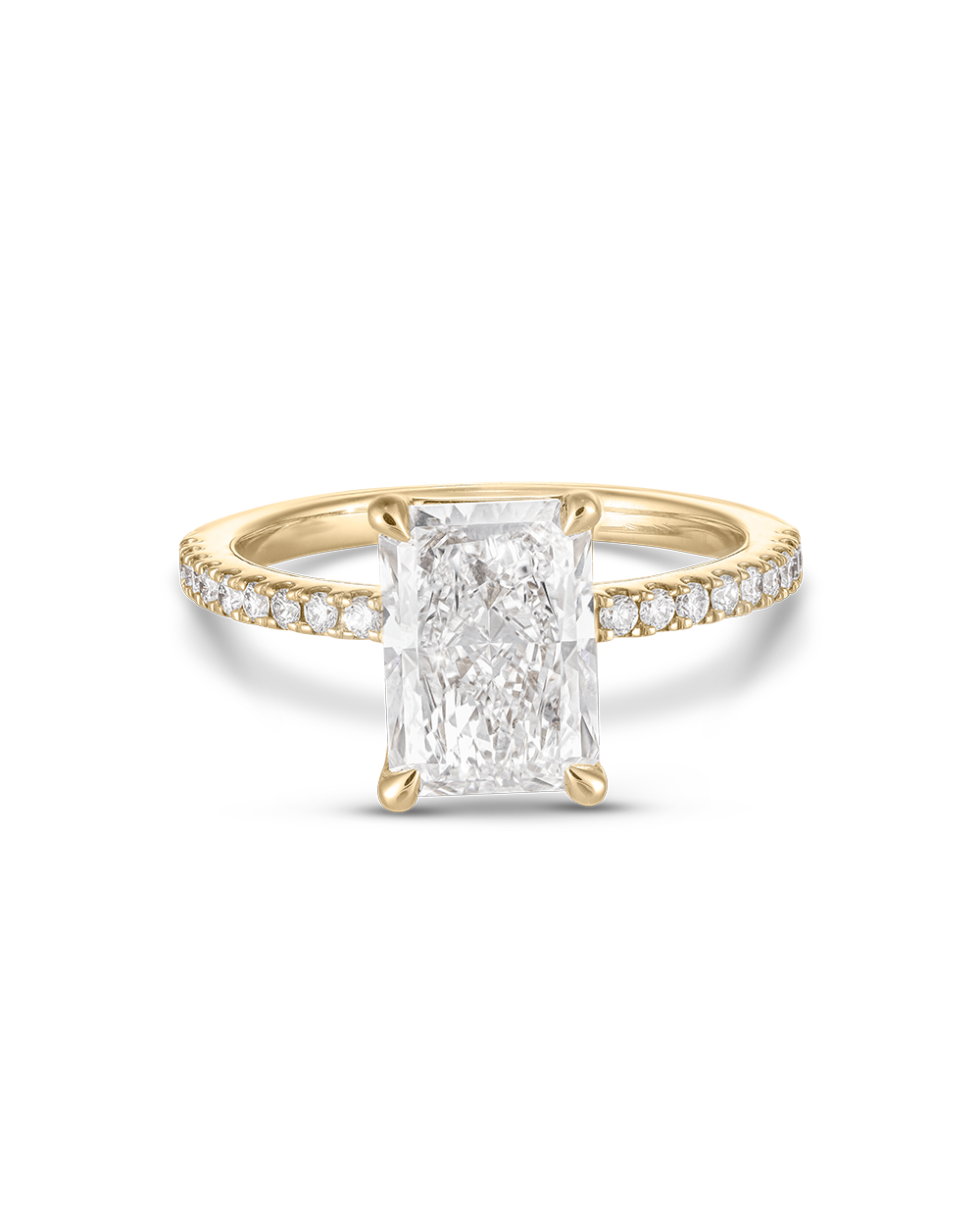 Carrie 2.53ct Radiant Cut Diamond Band Engagement Ring