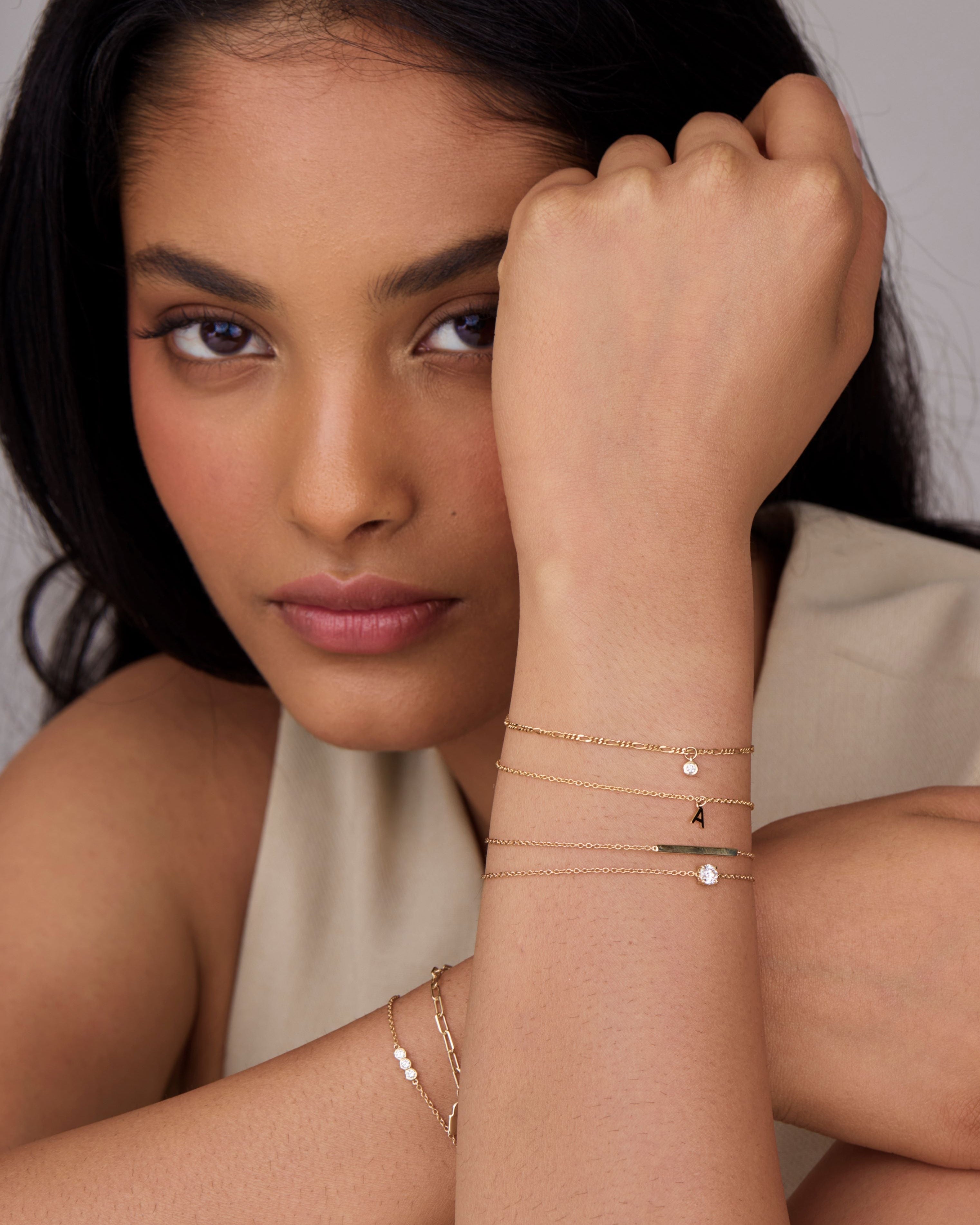 Linked for Life Round Solitaire Diamond Bracelet