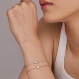 Linked for Life Round Solitaire Diamond Bracelet