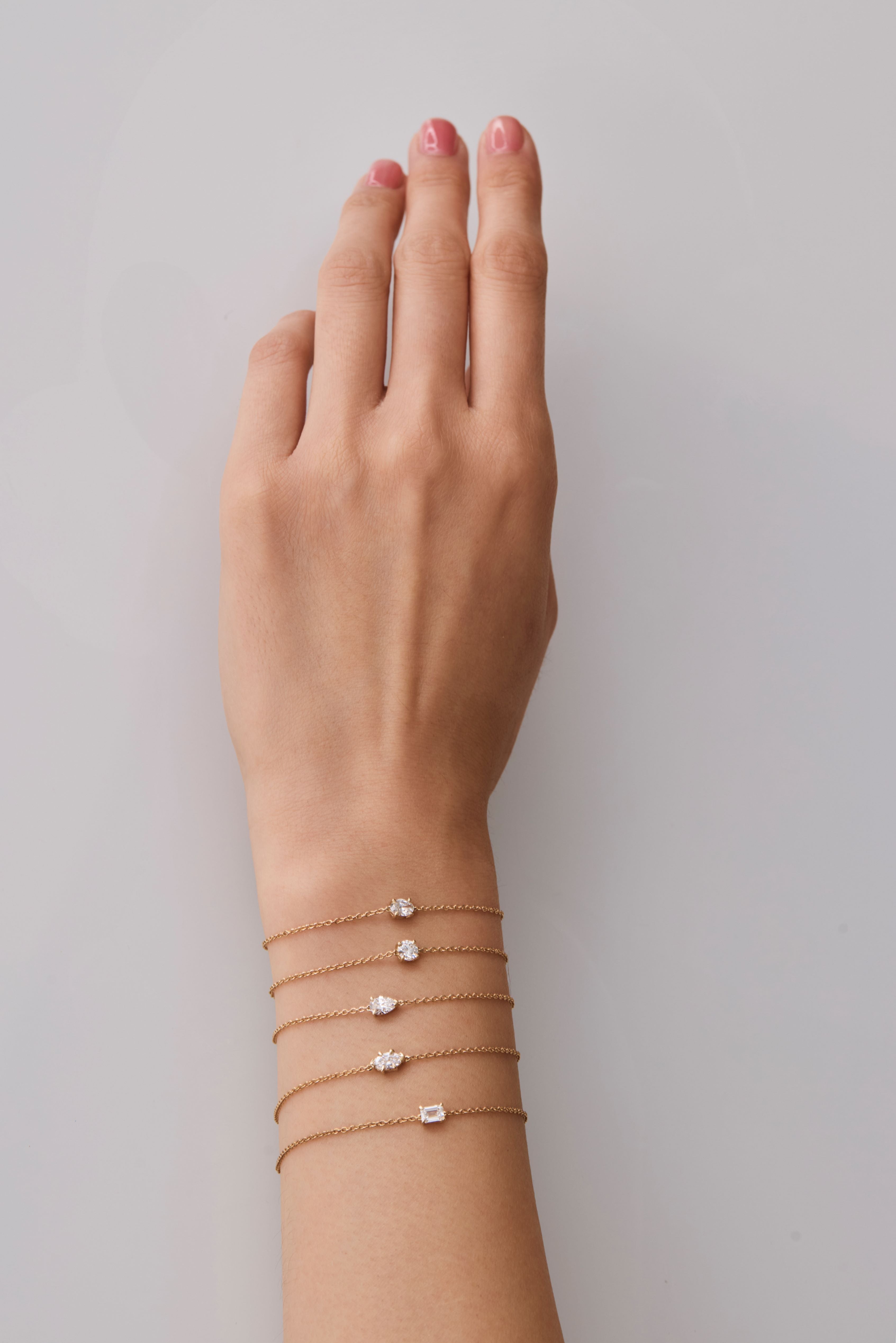 Linked for Life Round Solitaire Diamond Bracelet
