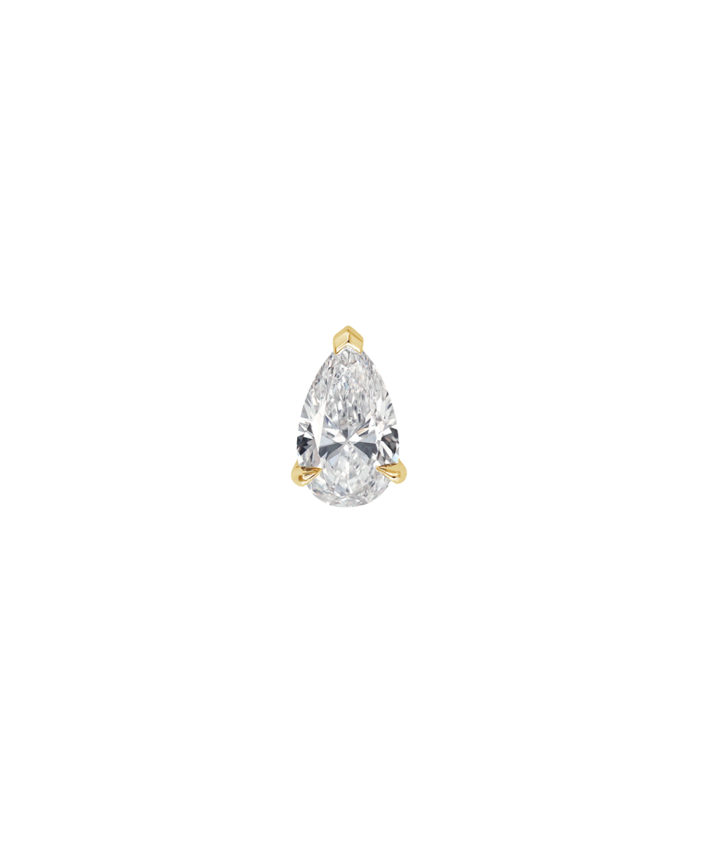 Pear Diamond Earrings - Claw