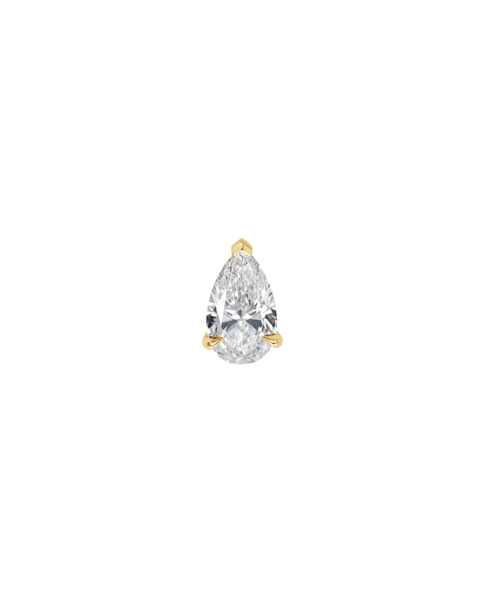 Pear Diamond Earrings - Claw