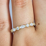 Eloise Bold Round and Marquise Diamond Band Yellow Gold