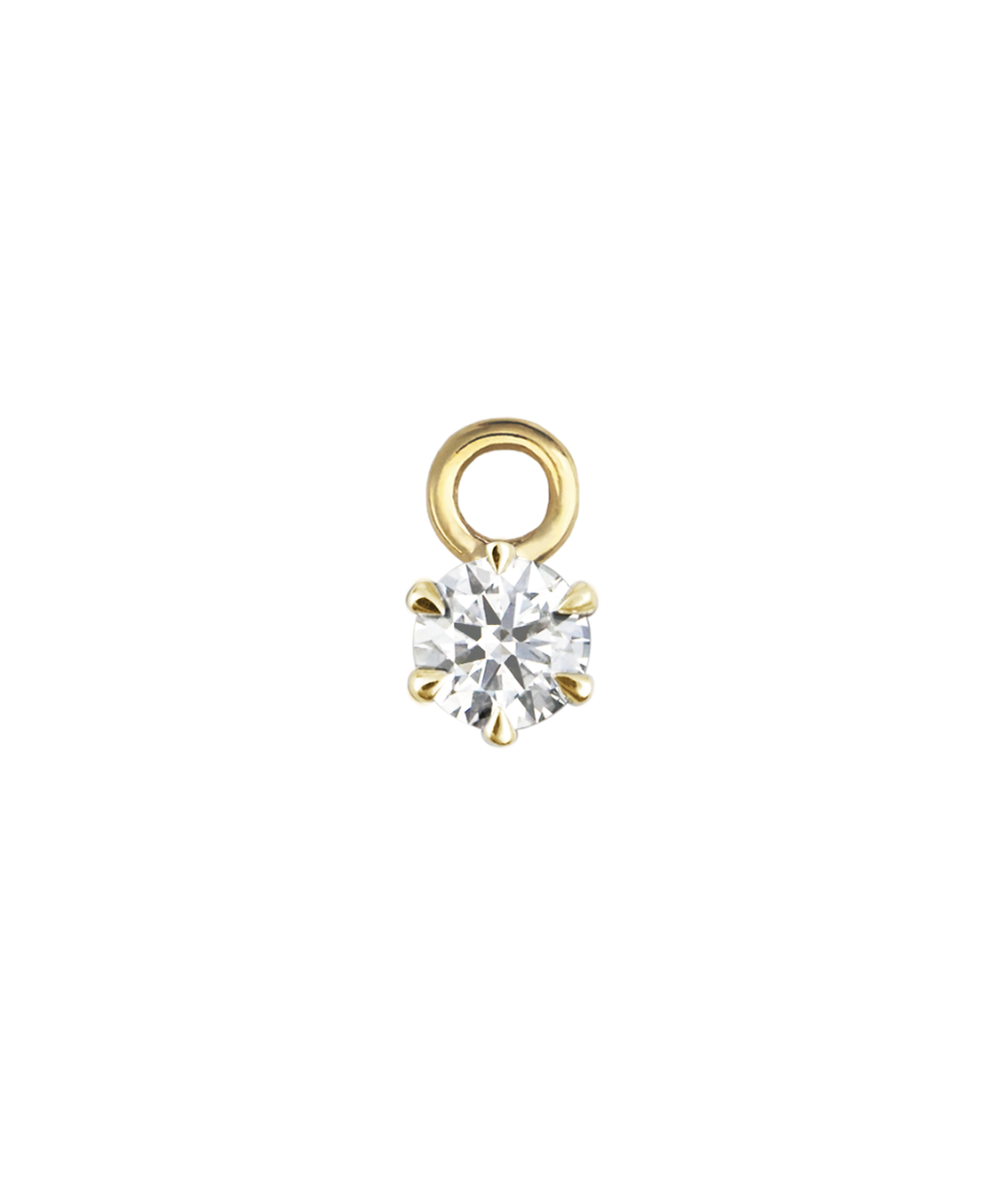 Round Diamond Charm