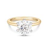 Jessica 2.52ct Two Tone Brilliant Round Solitaire Diamond Engagement Ring