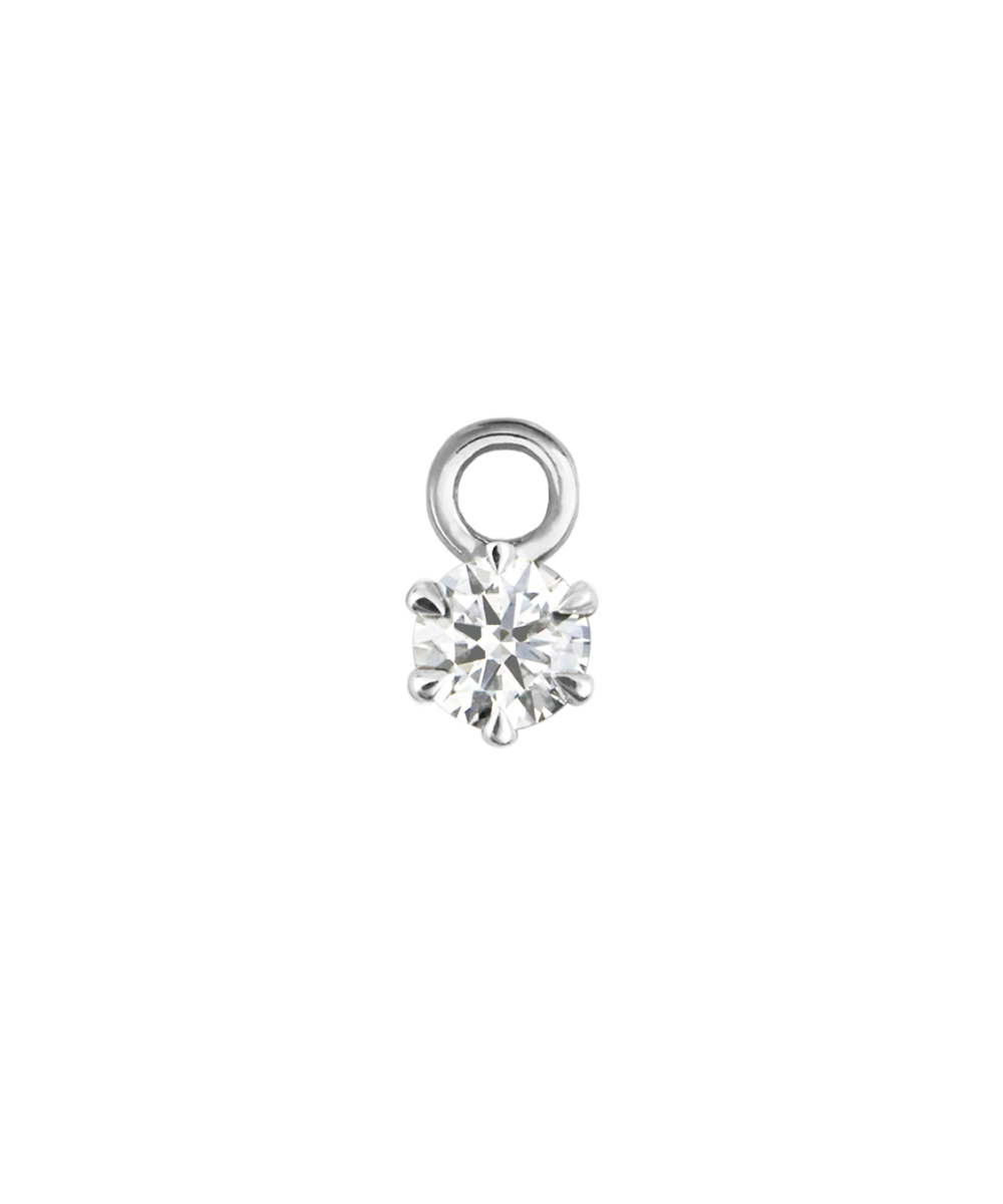 Round Diamond Charm