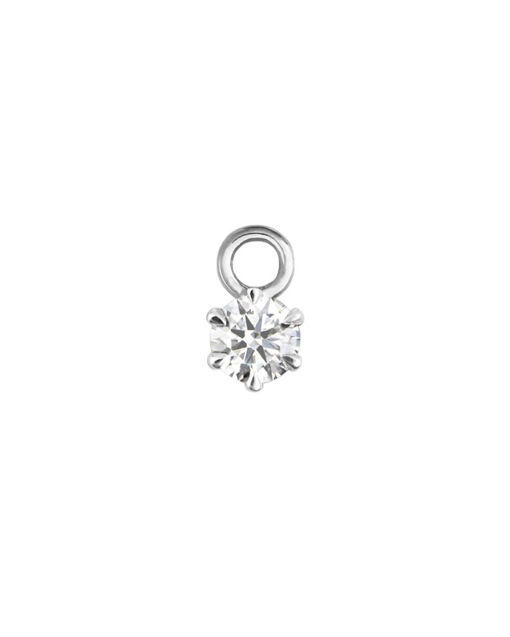 Round Diamond Charm