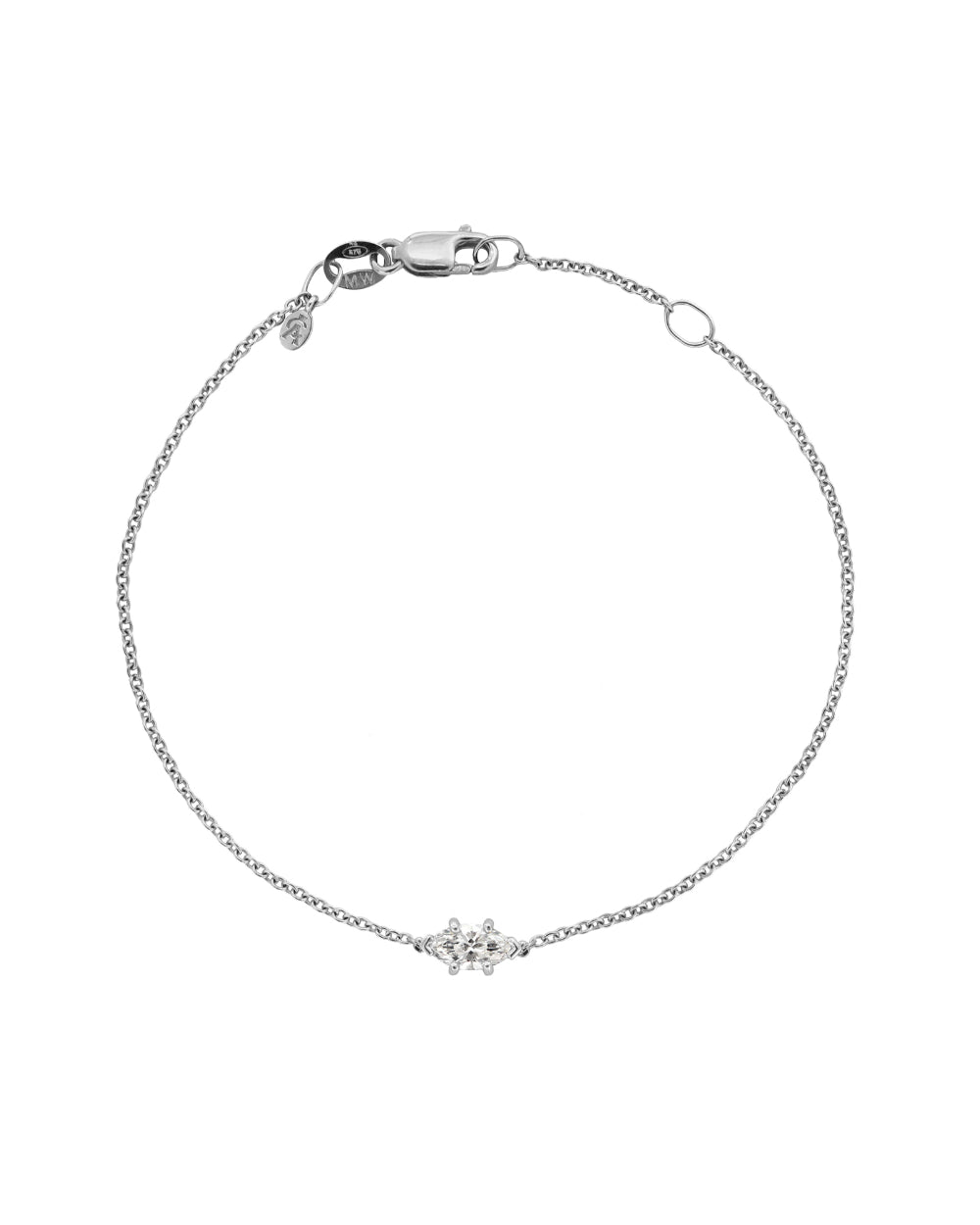 Marquise Solitaire Diamond Bracelet