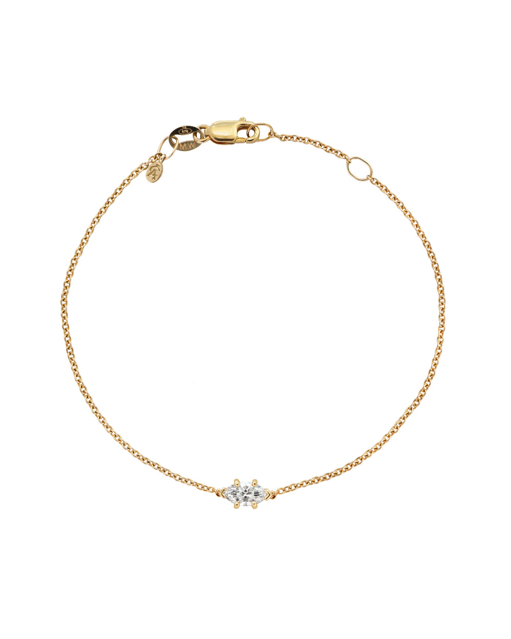 Marquise Solitaire Diamond Bracelet