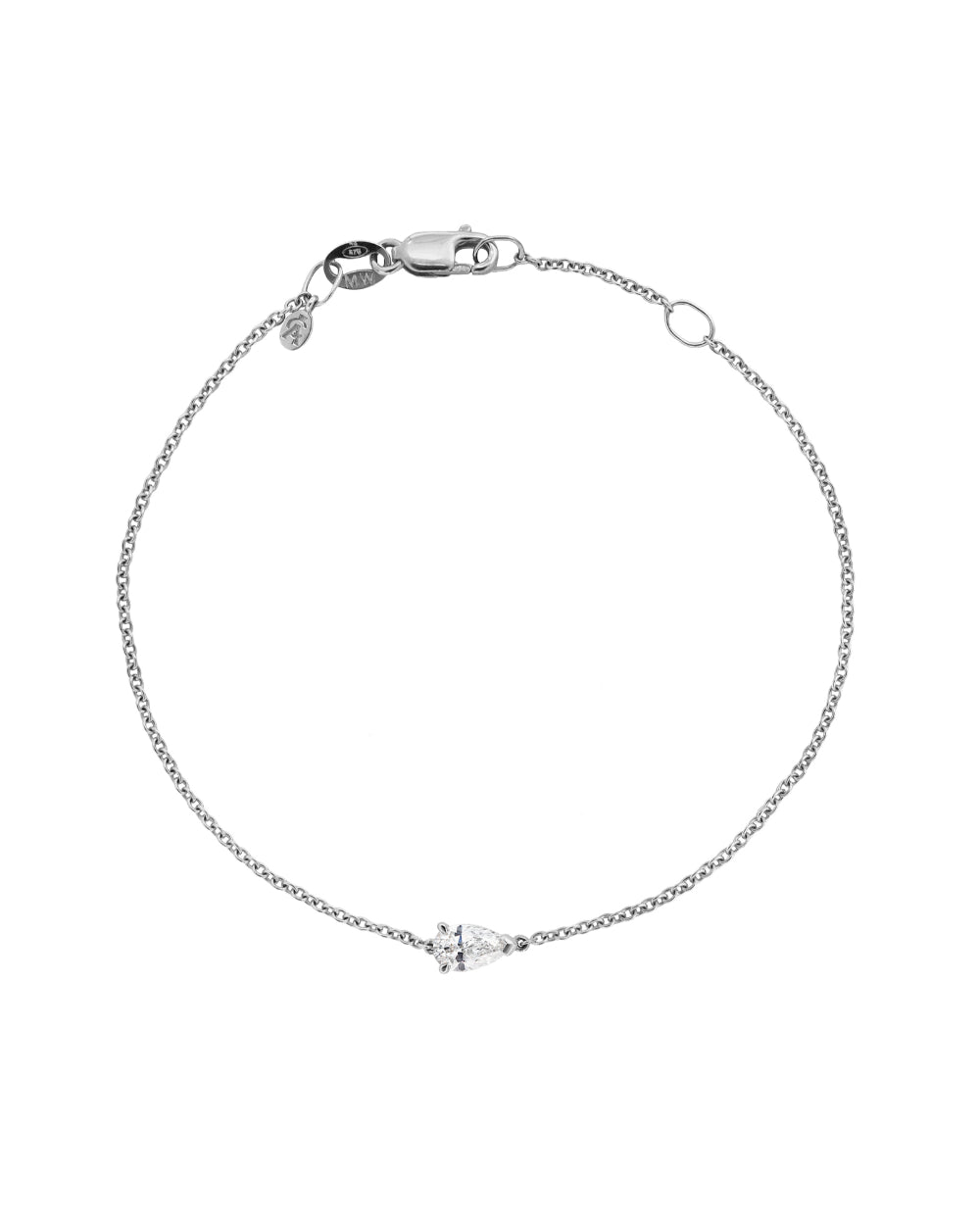 Pear Solitaire Diamond Bracelet