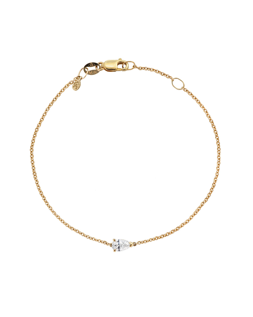 Pear Solitaire Diamond Bracelet