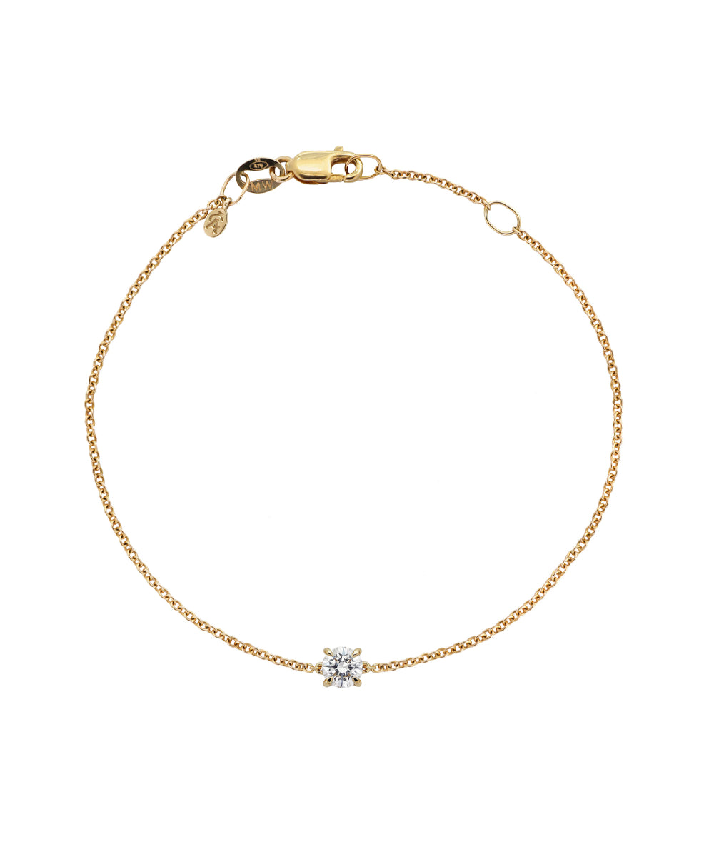 Round Solitaire Diamond Bracelet