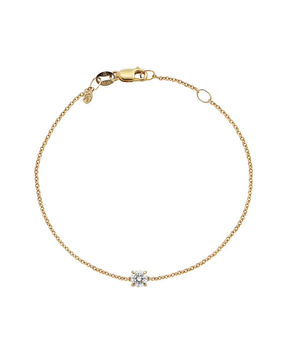 Round Solitaire Diamond Bracelet