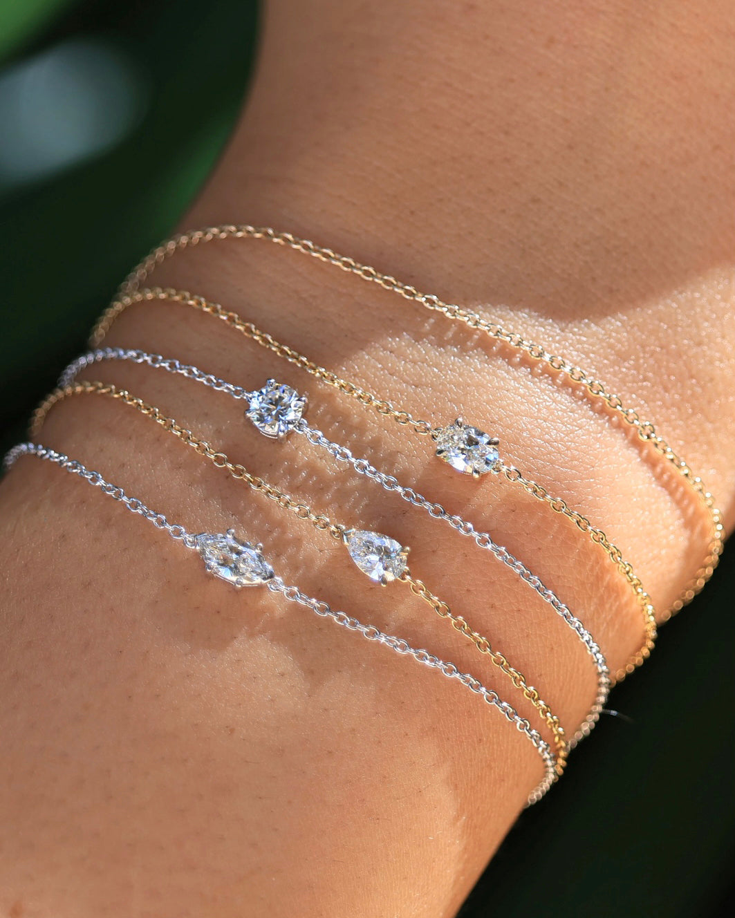 Linked for Life Round Solitaire Diamond Bracelet