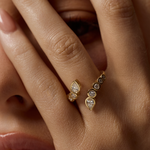 Elodie Round & Pear Bezel Wrap Ring