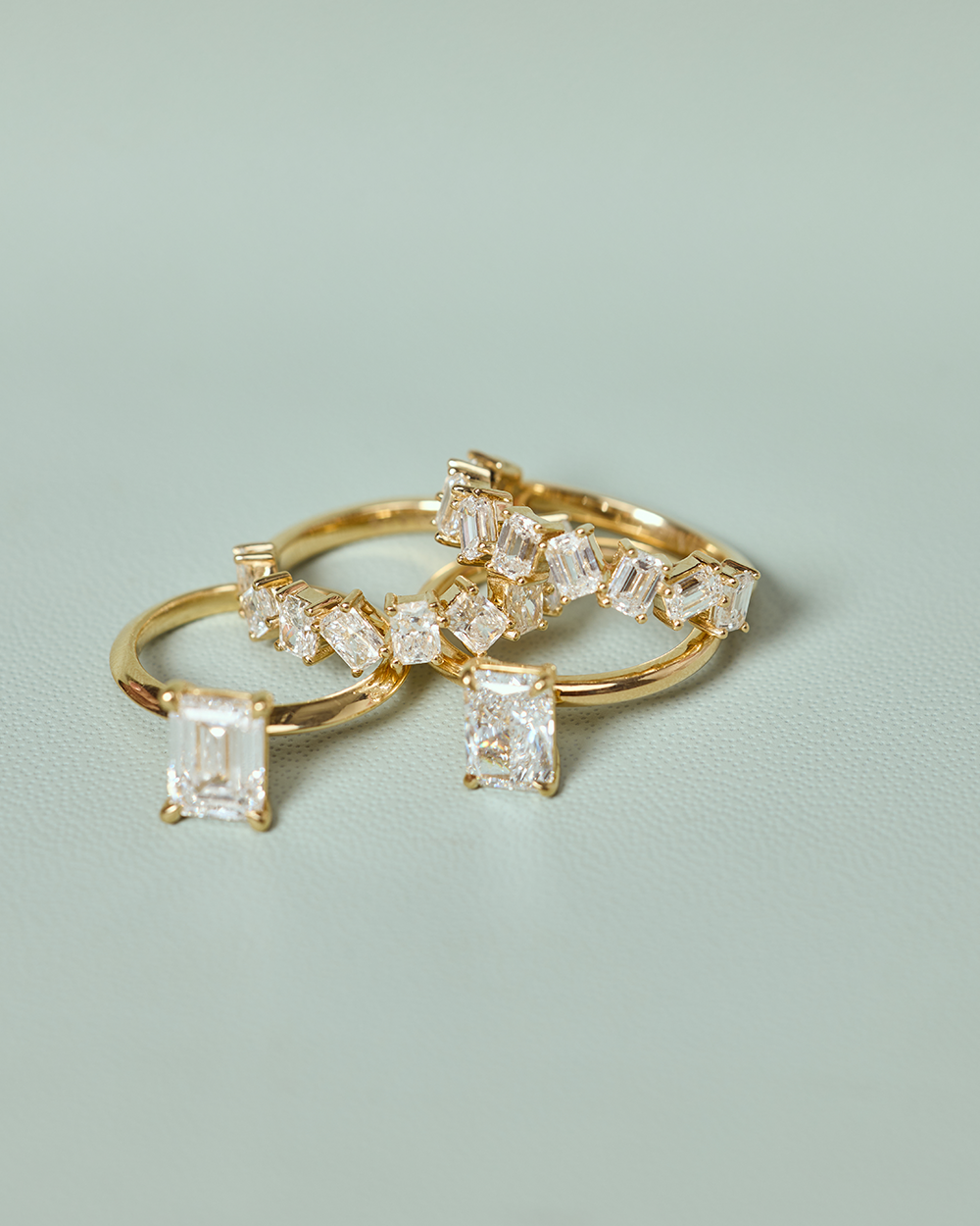 Odette Emerald Diamond Band