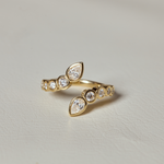 Elodie Round & Pear Bezel Wrap Ring