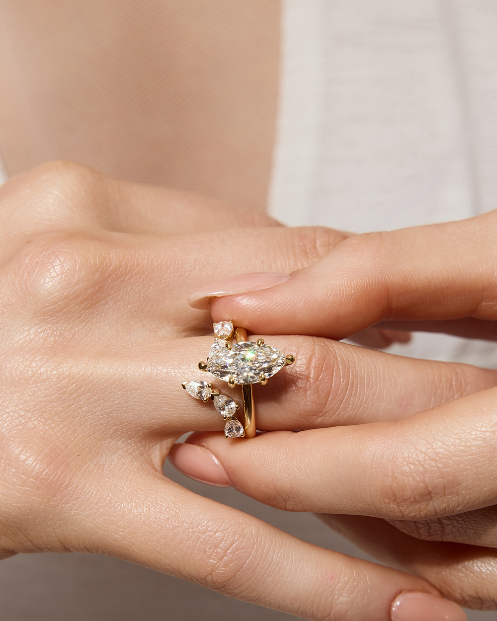 Ines Pear Diamond Wrap