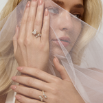 Elodie Round & Pear Bezel Wrap Ring