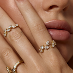 Elodie Round & Pear Bezel Wrap Ring