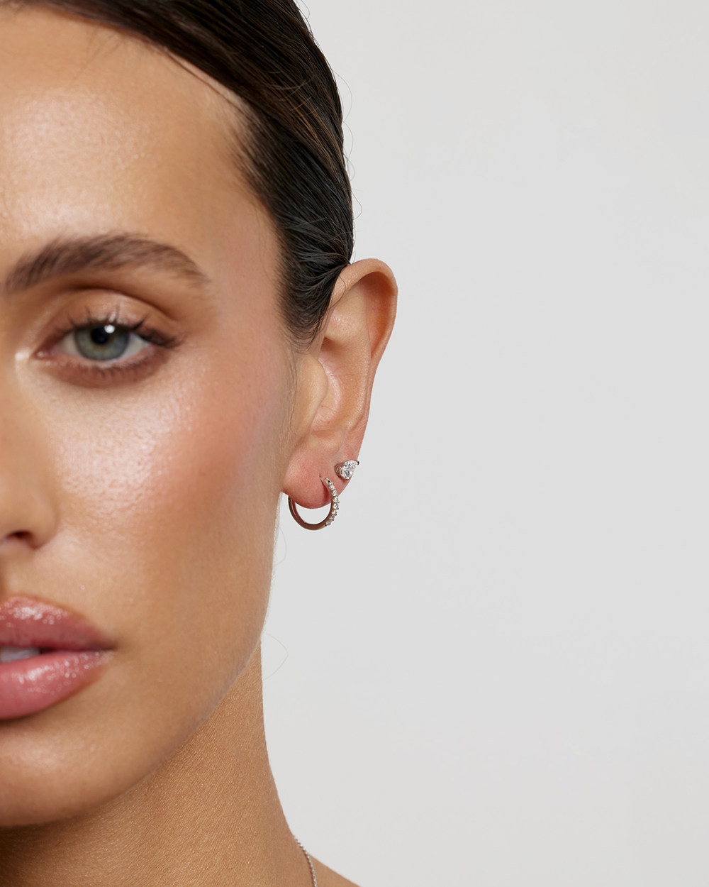Pear Diamond Earrings - Claw
