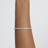 Half Bezel Tennis Bracelet 5.66ct