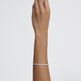 Half Bezel Tennis Bracelet 5.66ct