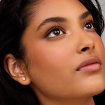 Oval Diamond Earrings - Claw