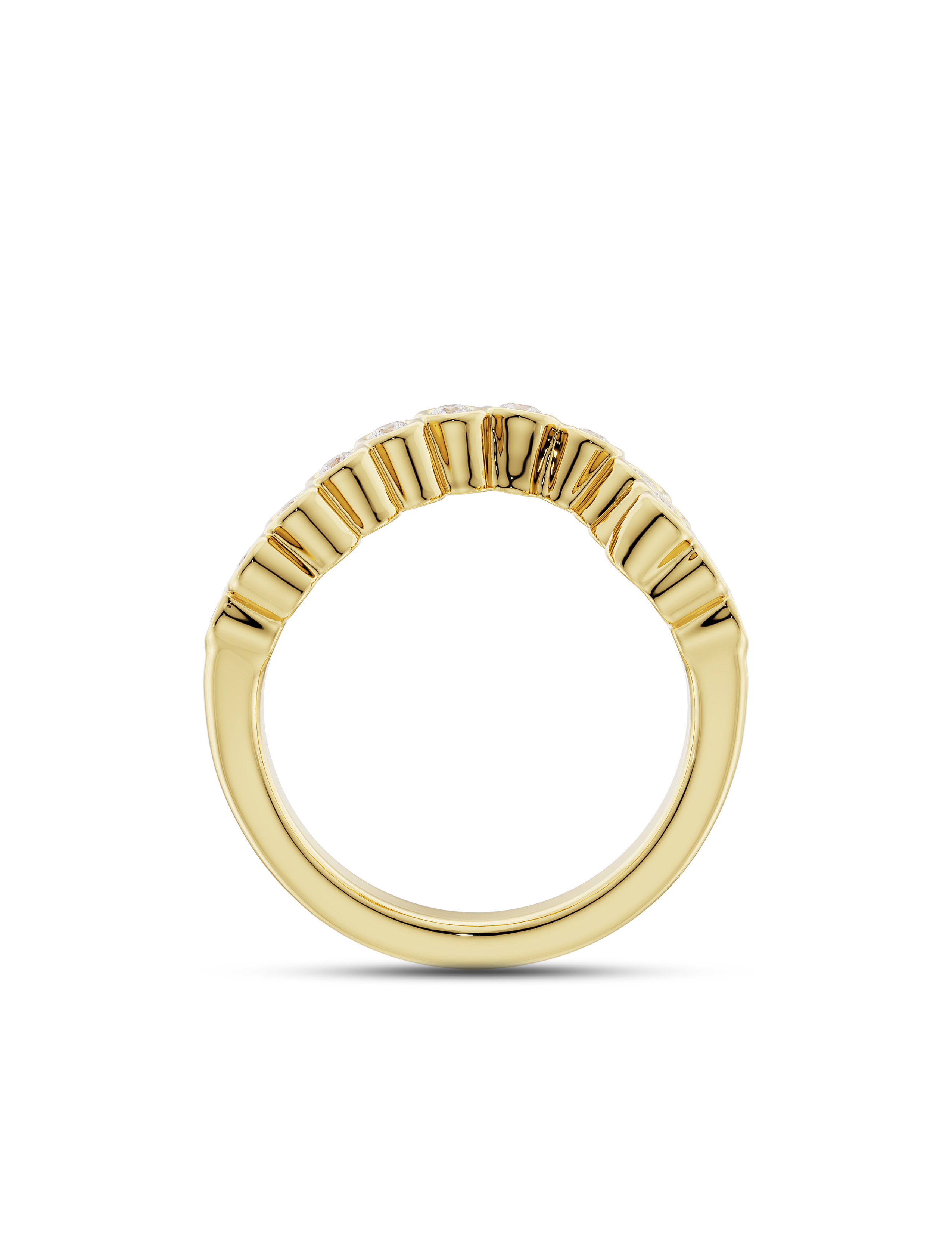 Zara Bezel Diamond Wedding Band