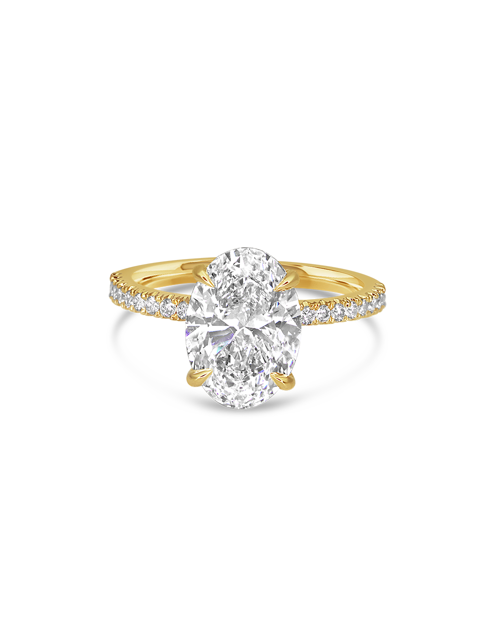 Grace 3.09ct Oval Diamond Band with Hidden Halo