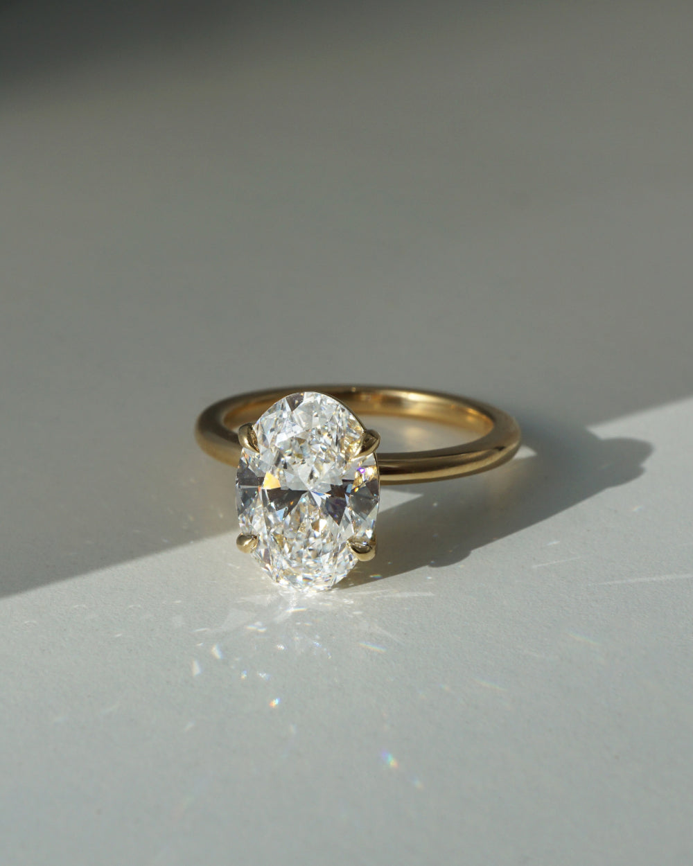 Grace 3.05ct Oval Diamond Solitaire Engagement Ring
